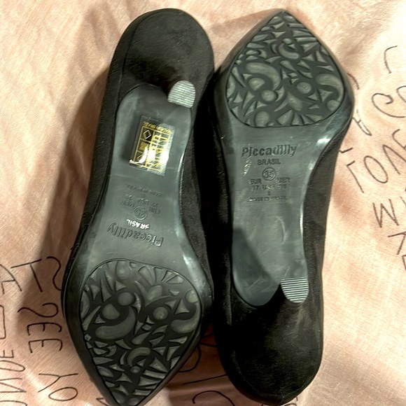 Piccadilly kitten heel shoes in euc black high heel shoe - Picture 5 of 5